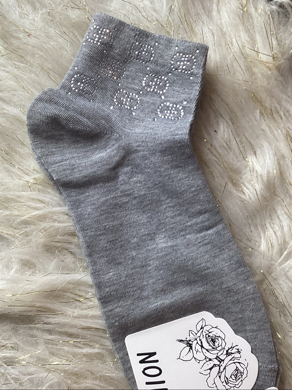 Men's Light Gray Casual Crew Socks